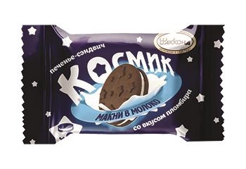 Конфета Печенье-сэндвич Космик со вкусом пломбира
