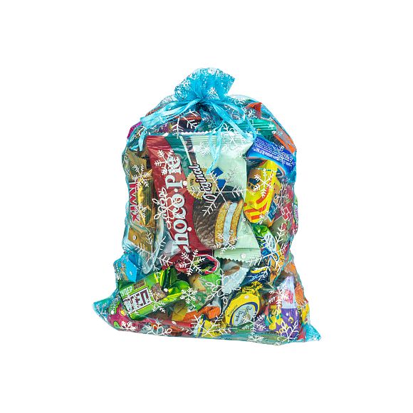 Сладкий новогодний подарок Мешочек Снежинки (Бюджет)